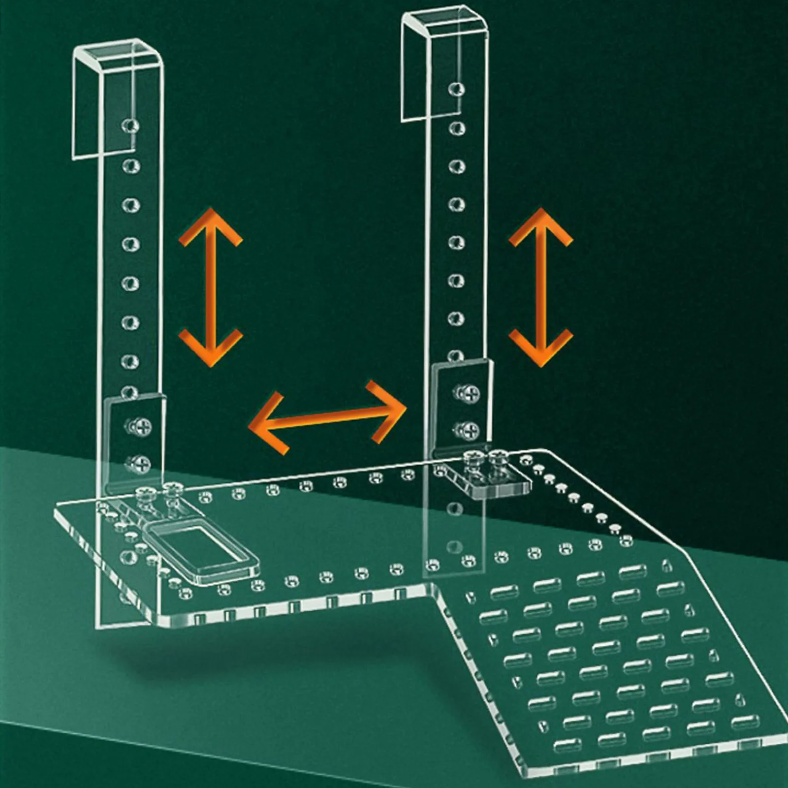 Hanging Turtle Basking Platform Transparent Perforated Climbing Platform with Wide Hook for Small & Medium Turtle