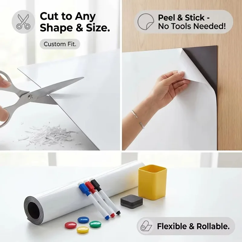 Large magnetic whiteboard dry wipe stain free use office home school