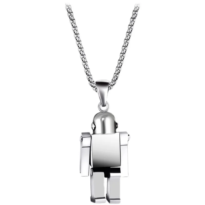 Necklace Men's and Women's Fashion Hiphop Robot Pendant Student Personalized Fashion Network Red Jumping Deer Accessories