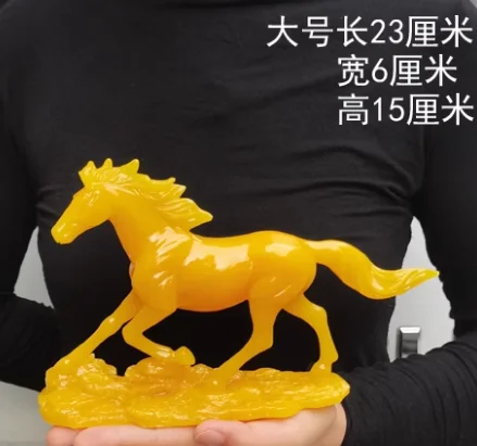 

New Men's Resin animal Sculpture Decorative golden gold Horse Creative Home Decor Zodiac Horse Crafts Home decoration ornaments