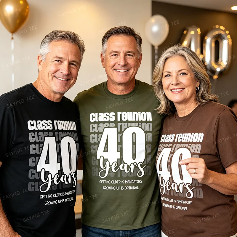Klassentreffen 40 Jahre 40. Jubiläum Klassenkameraden Freunde T-Shirt Y2k Lustig Highschool College Treffen Party Geschenke T-Shirt Kleidung – Detail 4