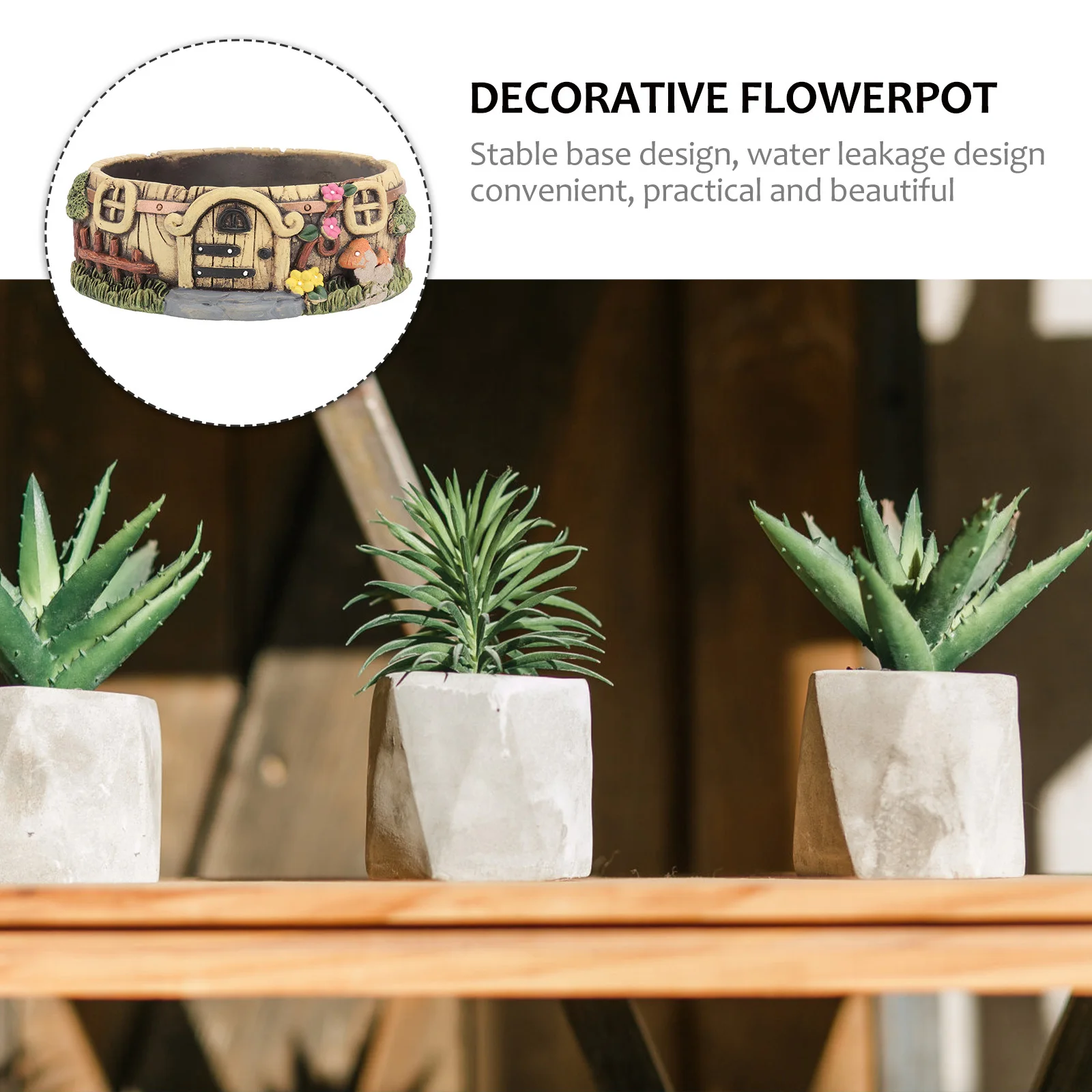 

1Pcs Mushroom Flowerpot Resin Micro Landscape Succulent Pot Decorative Creative Plant Holder Home Garden Decor Gift