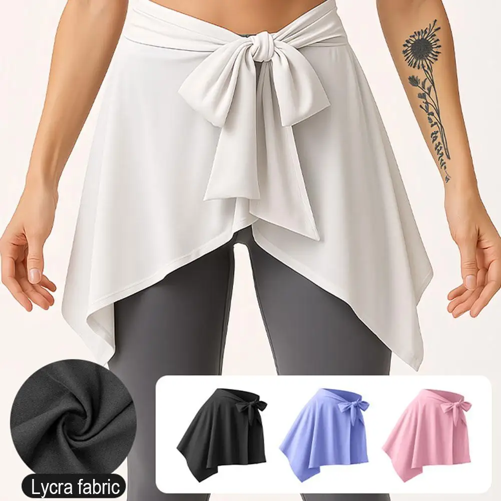 Gonna casual fitness yoga regolabile Pantaloncini da corsa anti-luce Gonna copertura culo anti-esposizione per balletto yoga ad asciugatura rapida