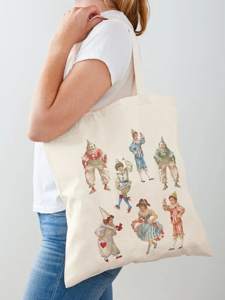 Vintage Clowns Tote Bag female bag woman shopping bag the tote Handbags women Canvas Tote