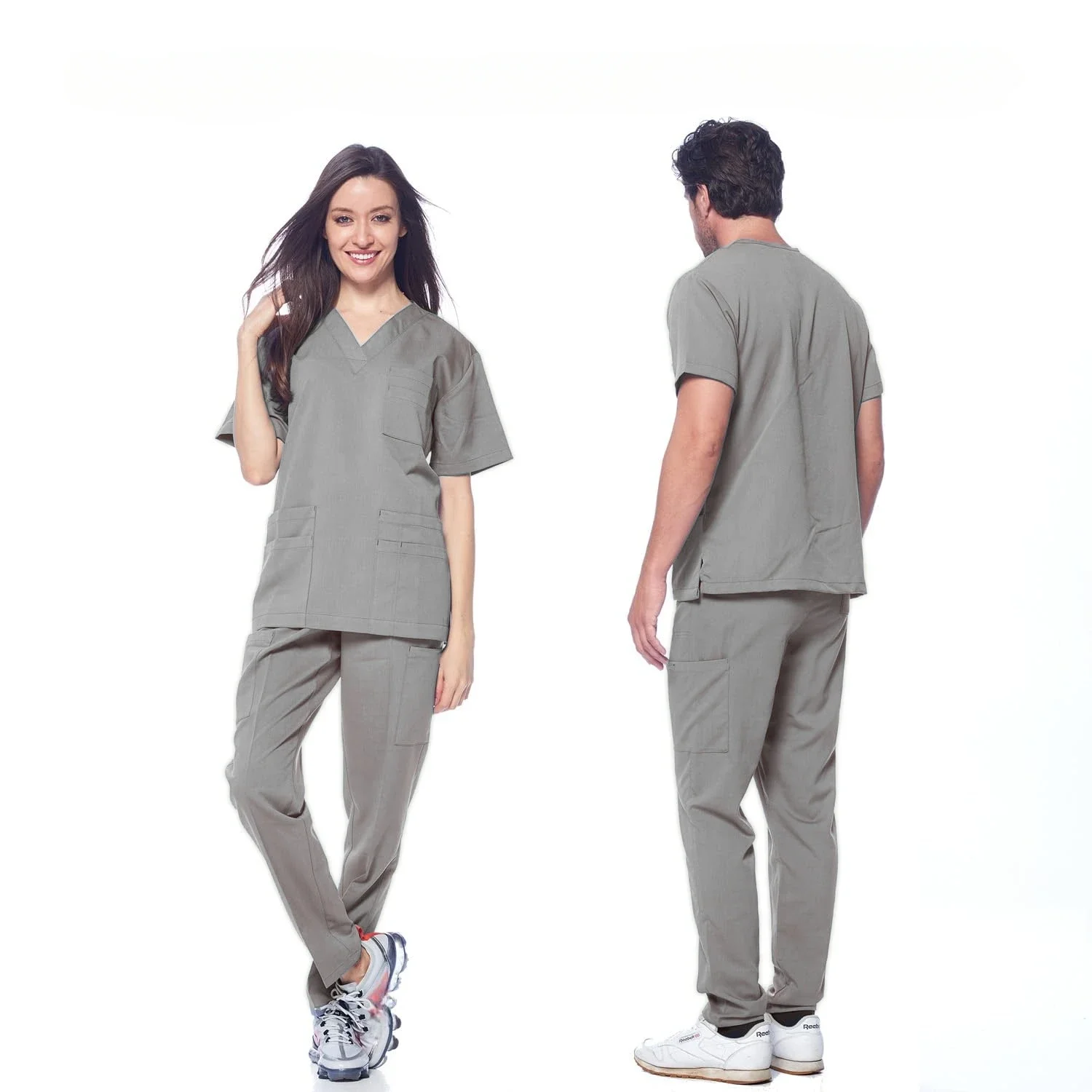 Top Sell Traspirante Uniformi Ospedaliere Casual Scrub Medico Donne Manica Corta Scrub Infermieristico Set Jogger Dottore Scrub Uniforme