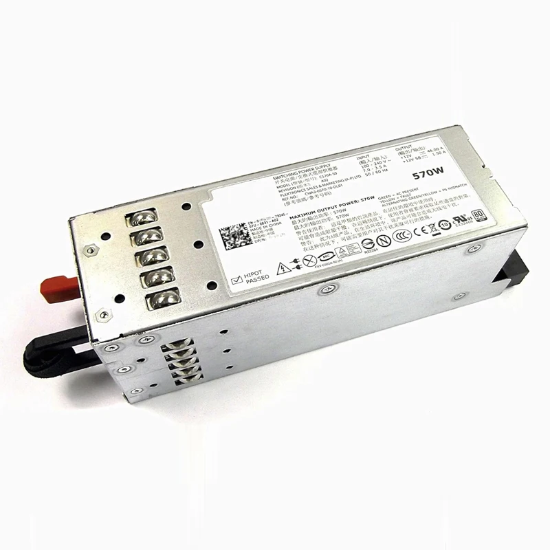 Original 570W For DELL R710 T610 Server Power Supply A570P-01 C570A-S0 A570P-00 0T327N 0VPR1M T327N VPR1M High Quality