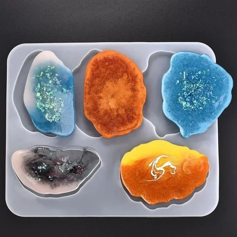 Neue Kreative Handgemachte DIY Kristall Tropf Form Wolke Coaster Spiegel Unregelmäßige Silikon Form Harz Schmuck Schmuck Werkzeuge Zubehör