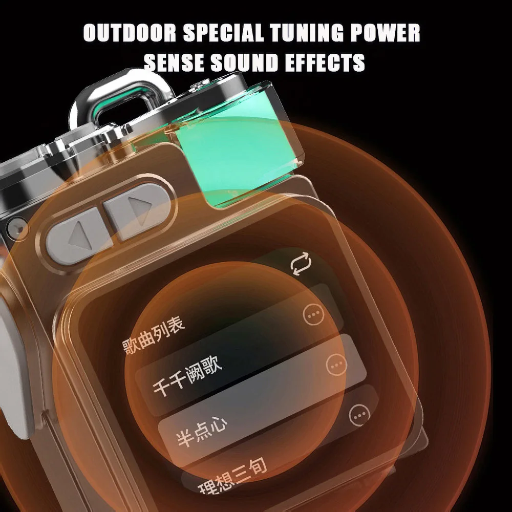 ZMFJH Outdoor Pocket Speaker Portable Bluetooth-compatible 5.4 Audio Equipment Expandable Storage with Wireless Touch Display #4