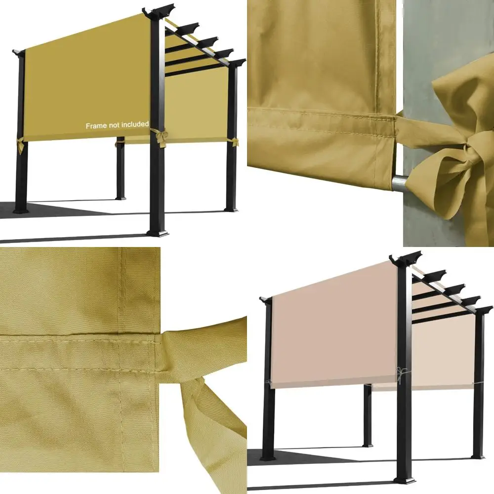 

Водонепроницаемый сменный чехол для бегольного навеса для уличного патио — 15 футов x 6,5 футов, защита от песка