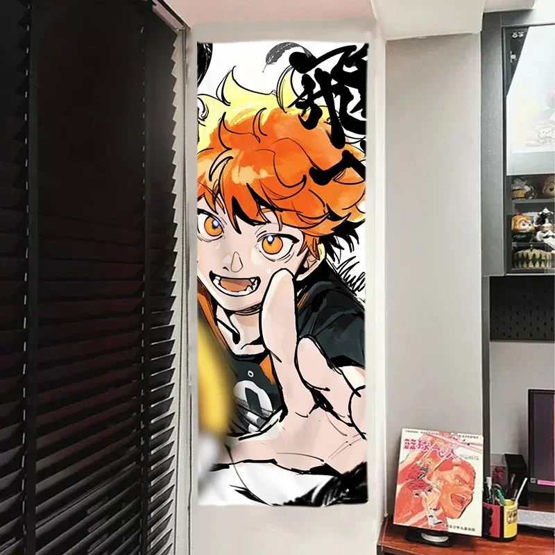 Anime Shoyo Hinata Haikyuu!! Cosplay Decorative Background Cloth Playbill Textile Wall Covering Xmas Gift Life-size Posters