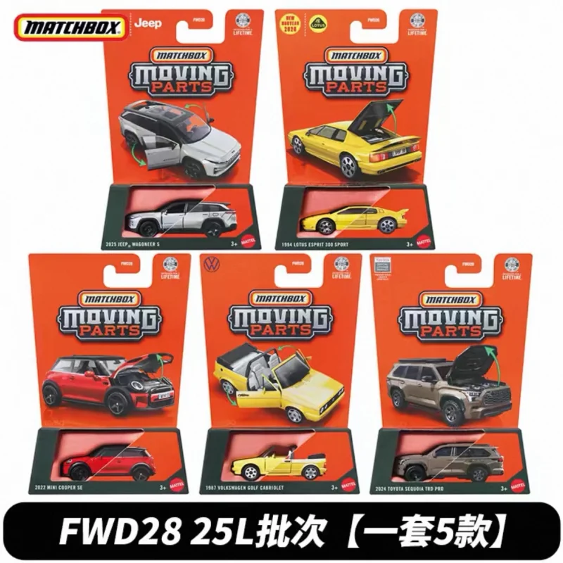 

2026 Matchbox Moving Parts 1:64 FWD28-L Alloy Diecast Collectible Cars Model LOTUS ESPRIT VOLKSWAGEN JEEP TOYOTA MINI COOPER