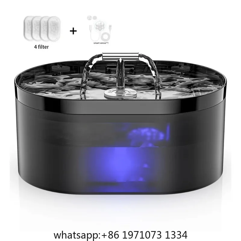 2.2L T-shaped Cat Water Fountain,Pet Water Dispenser With Filter,Dog Drinking Fountain For Cats,Ultra Quiet Water Pump