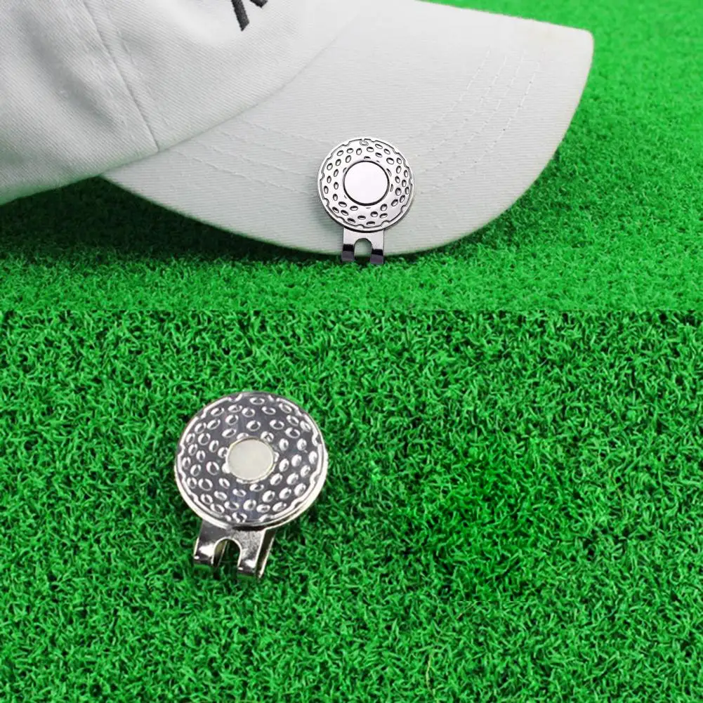 Magnetic Golf Hat Cap Clip Round Coin Shape Golf Hat Clip Golf Ball Aiming Magnet Marker Golfs Ball Mark Training Golfs Marker