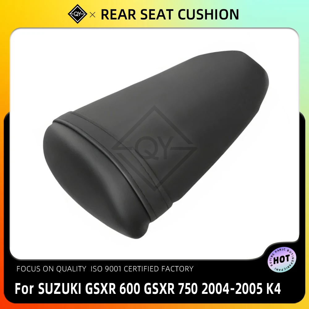 

Motorcycle Black Rear Seat Cushion Pressure Relief Comfortable Passenger Pad For Suzuki GSXR 600 GSX-R 750 2004-2005 K4