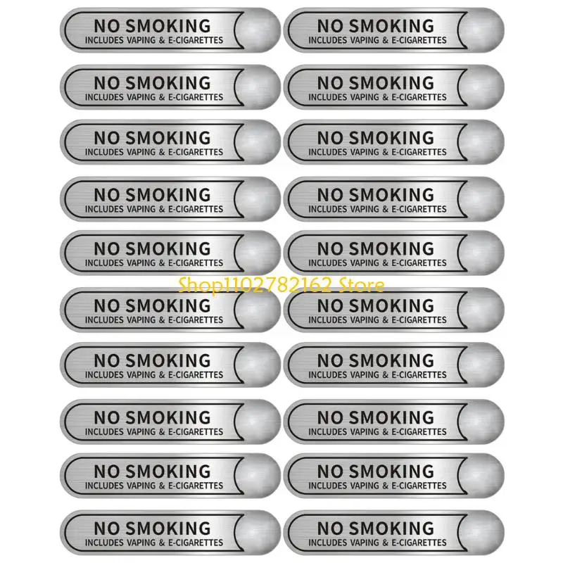 

547B 20Pcs Vehicle No Smokings Stickers Fade Resistant Warning Marker Vinyls Label
