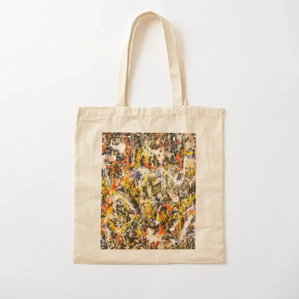 

Abstract Jackson Pollock Painting Original Art ,artwork by Jackson Pollock, red, yellow, blue, black, Tote Bag