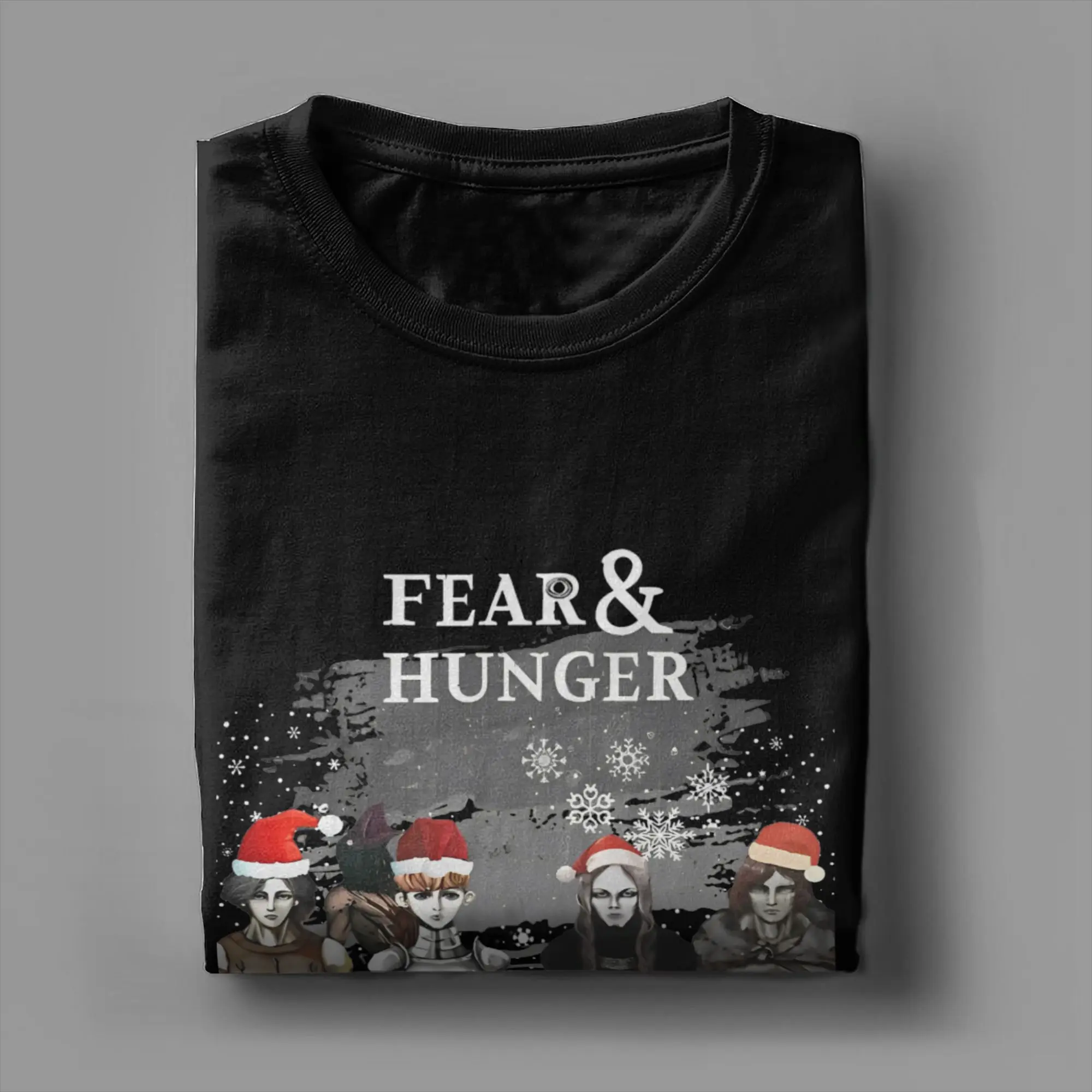 Men\'s Fear and Hunger Termina Christmas T Shirts Horror Game Cotton merch Novelty Short Sleeve O Neck Tee Graphic Print T-Shirts