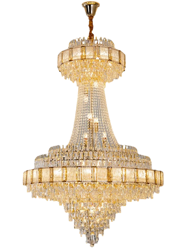 

Chandelier Crystal Luxury Large Gold Nordic Home Decoration Led High-end Hanging Lamp Cristal Lustres for Staircase Villa Duplex