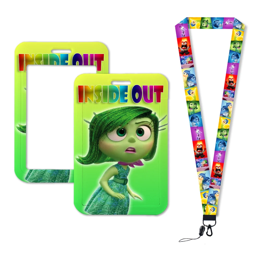 Lastest Inside Out 2ความสุขความโกรธความรังเกียจความกลัว lanyards ตลกป้ายผู้ถือบัตรประจำตัวบัตรแขวนเชือก lanyards ของขวัญ