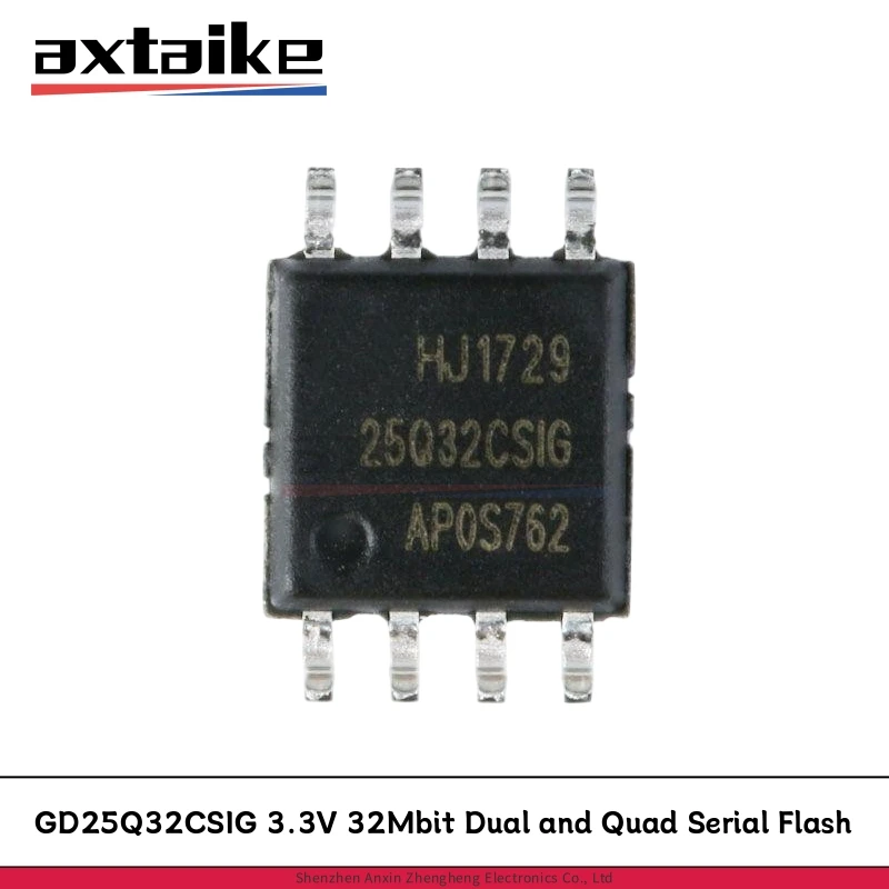 

5PCS GD25Q32CSIG SOP-8 GD25Q32CSIGR 25Q32CSIG SMD 3.3V 32Mbit SPI Dual and Quad Serial Flash IC