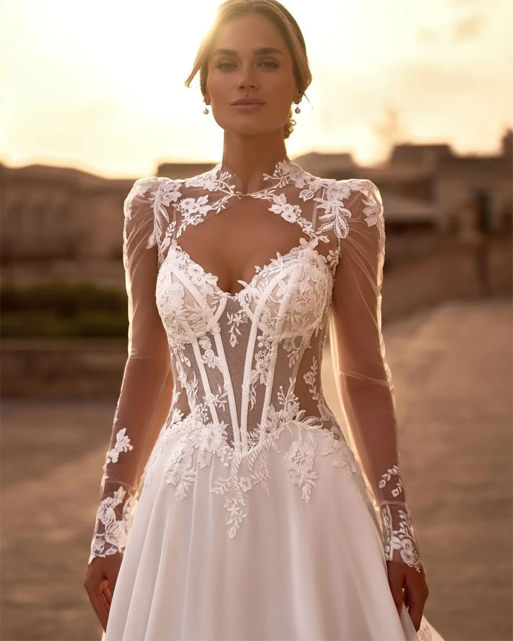 Tokyo – robe de mariée blanche personnalisée, bretelles Spaghetti, manches détachables, ligne a, robe de mariée élégante avec traîne Court