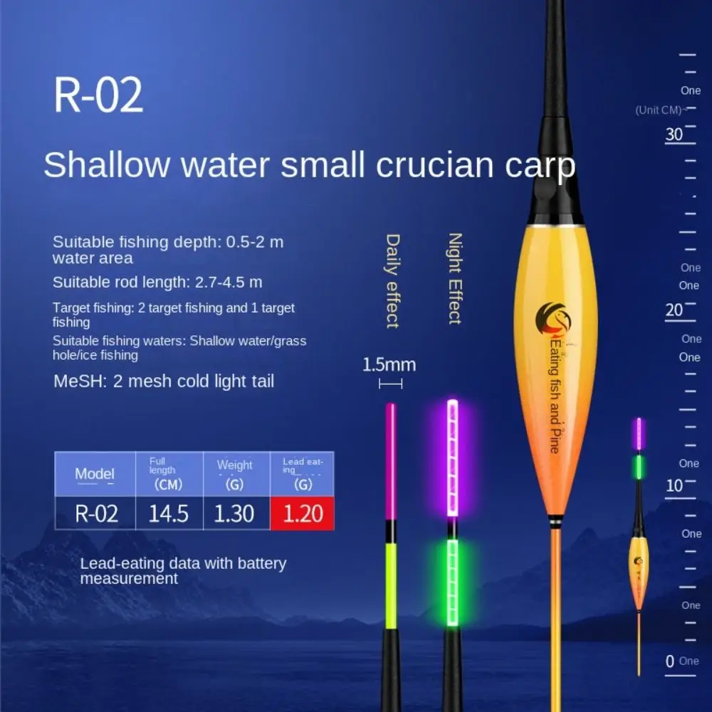 

Led LED Electronic Short Fishing Float Nano Composite Short Foot Shallow Water Float Electronic Short
