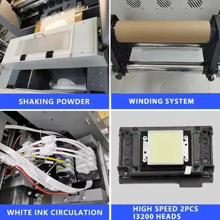 Products subject to negotiationKingjet pet film dtf printer set xp600 i3200 t shirt dtg 30cm 60cm 2 heads printing machine a2 a3