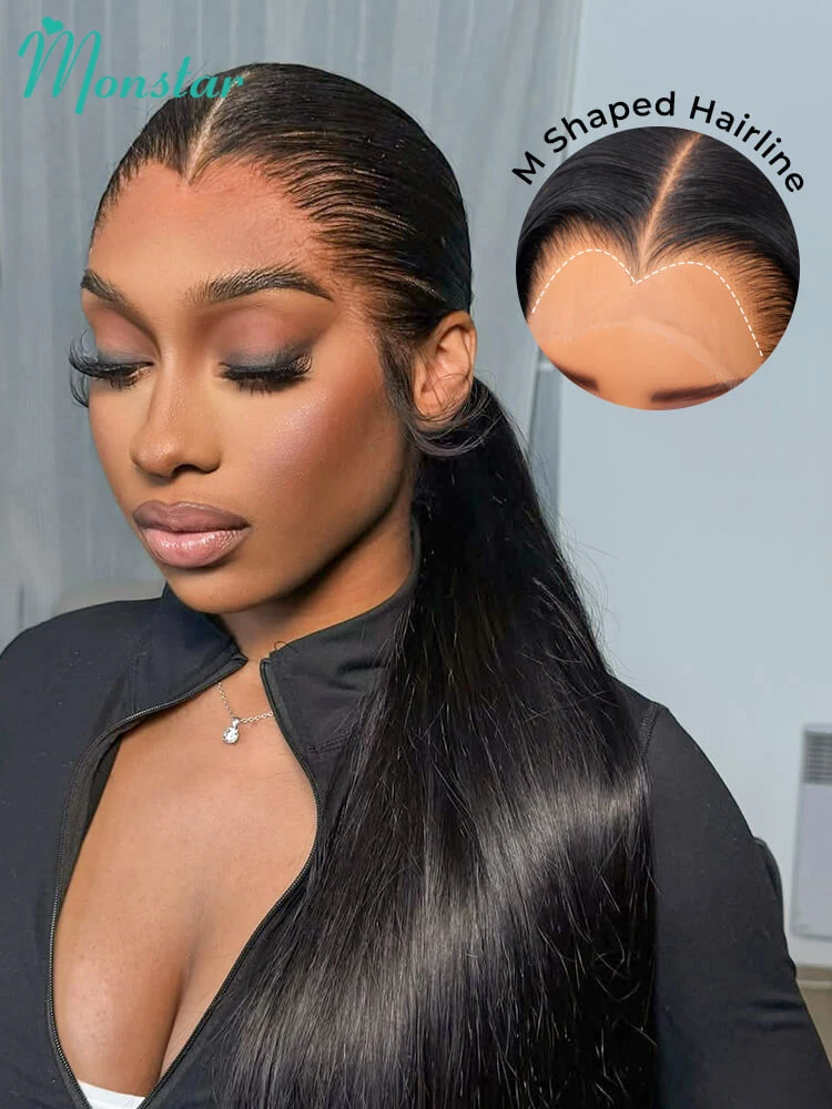 300% 400% alta densidad M línea de cabello 13x4 Hd pelucas rectas delanteras de encaje cabello crudo vietnamita Lagos línea de cabello pelucas delanteras de encaje cabello humano