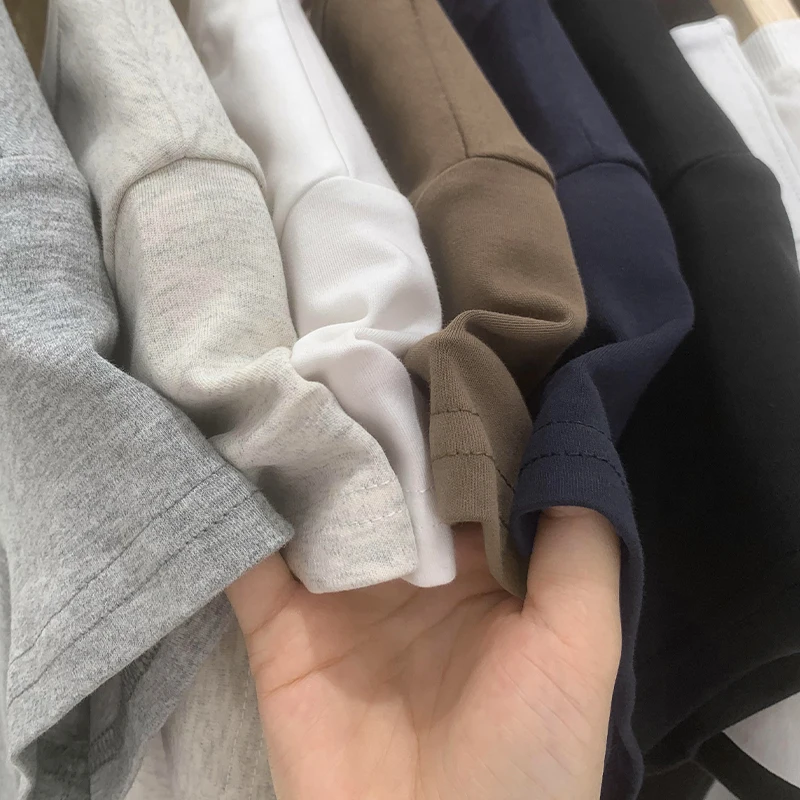 Female Casual Streetwear Basics Tees Summer Slim Fit O-Neck Short Sleeve Cotton T-shirts Women's Fashion New Solid Color Top