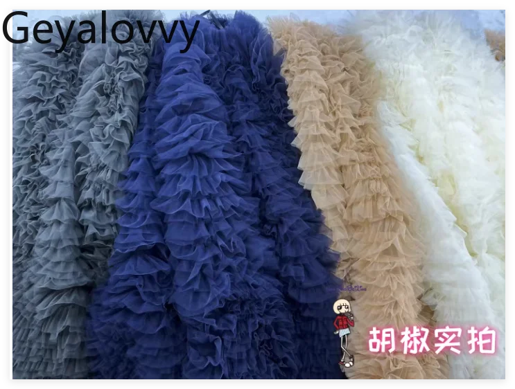 

Японская длинная женская юбка для лета, многослойная, из сетки, с эластичной талией, пышная, в стиле «торт», с высокой талией, из сетчатой ткани, два варианта ношения