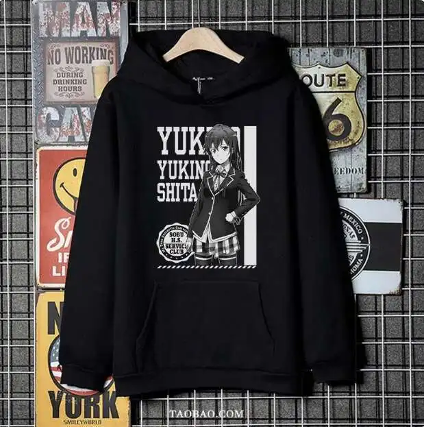 

My Youth Romantic Comedy Is Wrong, As I Expected Yukinoshita Anime Yukino Hooded Hoodie Cosplay Men Women Coat Loose Jacket Tops