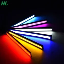 HAOLIDE 17CM Car LED COB DRL Daytime Running Light Waterproof 12V External Led Car Light Source Parking Fog Bar Lamp White Blue