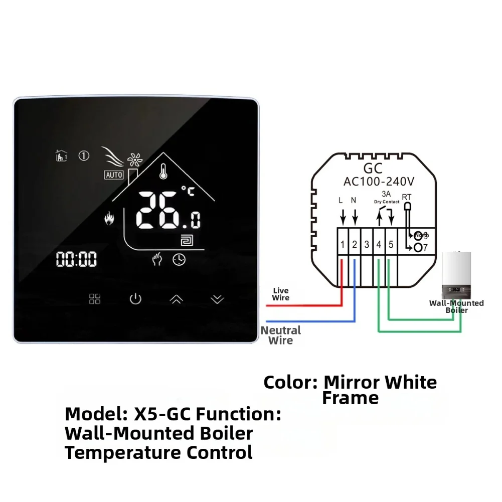 Smart WiFi Touchscreen Thermostat Programmable Heating For Water/Floor/Boiler Thermostat Smart Wifi Wifi Heating Thermostat New