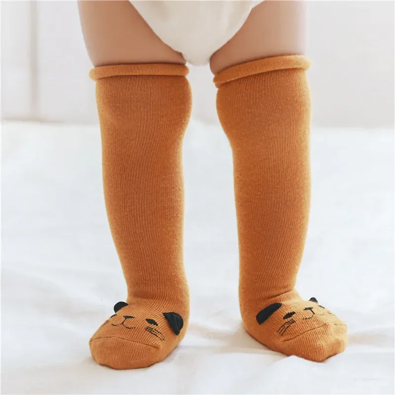 Baby Fall  Winter Socks Roll Hem Baby Over Knee Socks Non-slip Toddler Sock Long Stockings