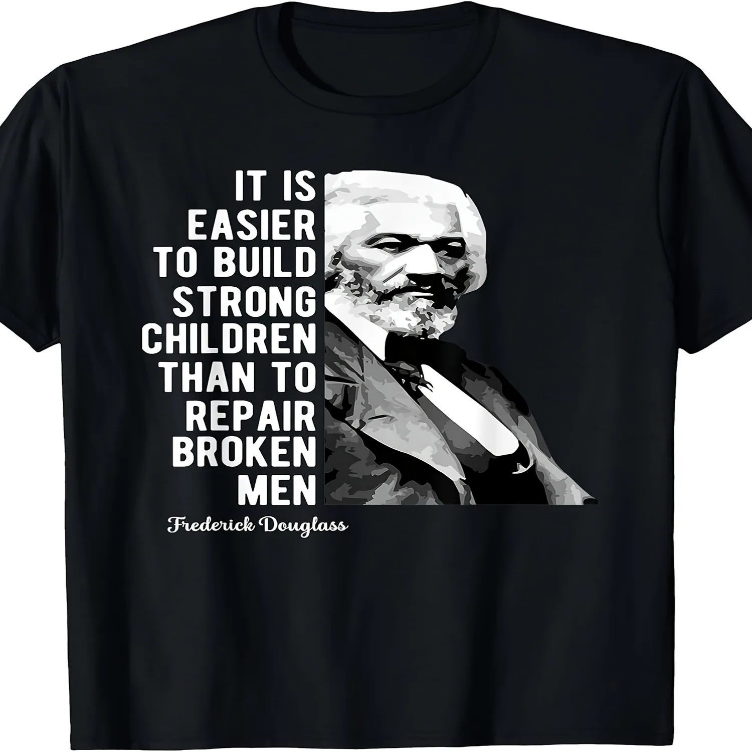 Frederick Douglass Quote for Black History Month T ShirtRetro Casual Crew Neck Printed T-Shirt 100% cotton t shirt, Gift tshirt