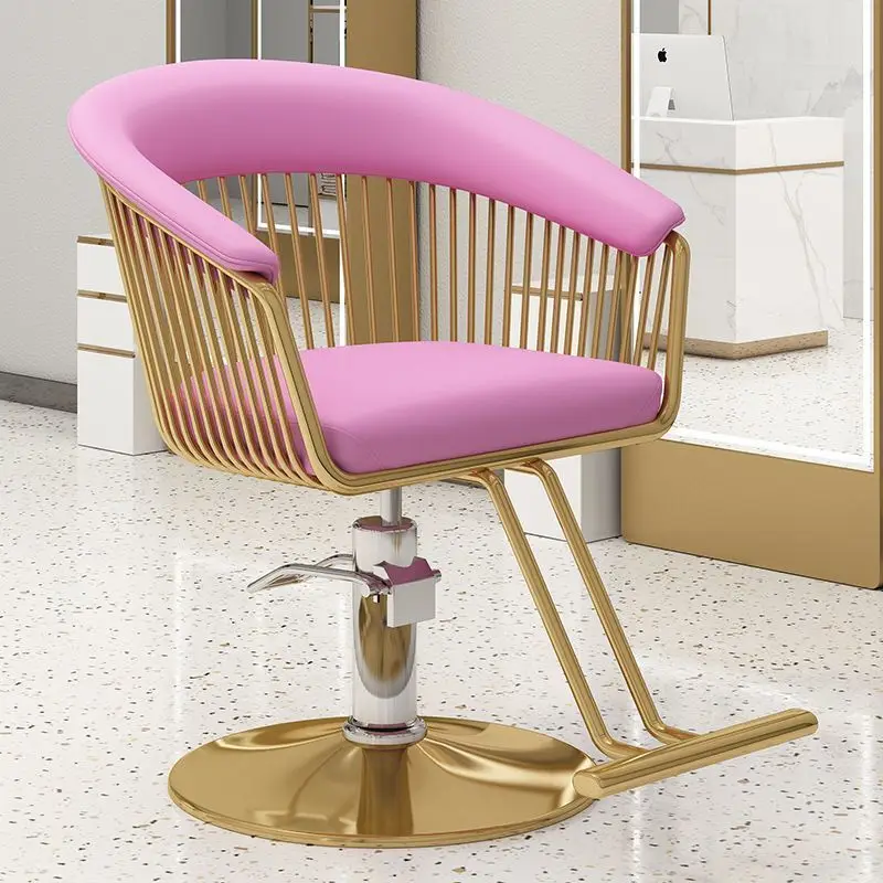 Stainless Steel Ergonomic Durable Lifting Hairdressing Beauty Salon Furniture Styling Barber Chair 360 Degree Rotation