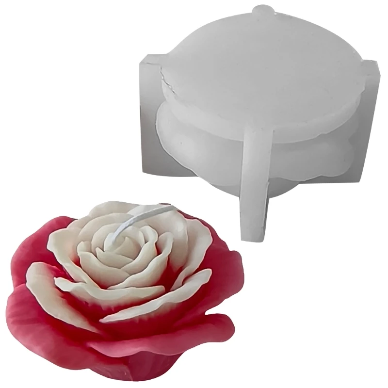 Flexible Silicone Mold for DIY Flower Candles Beautiful Candles