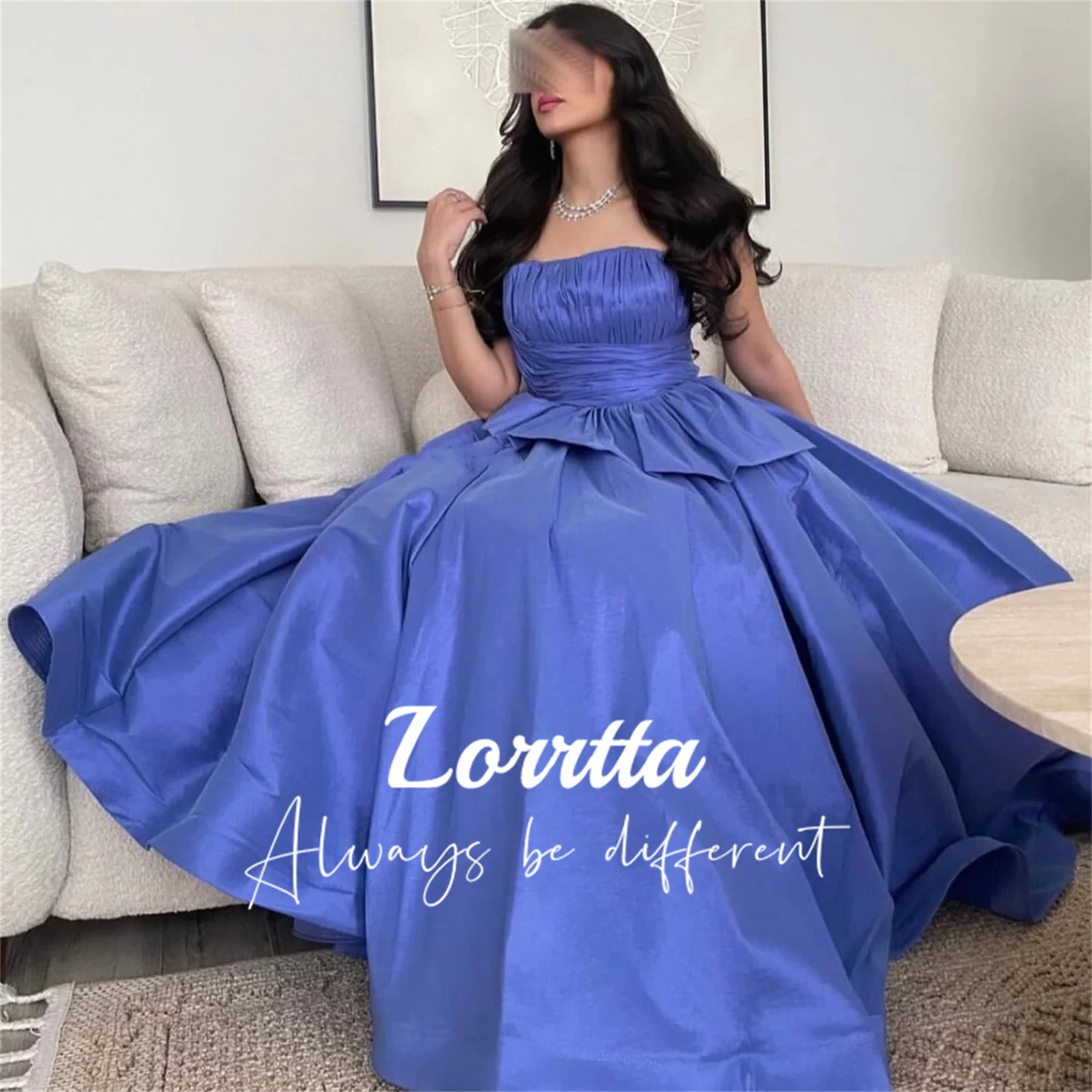 

Lorrtta Purple Tube Top Birthday Ball Dress Off the Shoulder Strapless Folds Princess Frills Dresses Gala Prom Gown Evening 2023