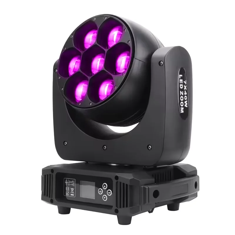 LED moving head light 7x40W Bee Eyes LED wash light Disco DJ Party Club Bar DMX512 LED light Effect Stage light Event Show