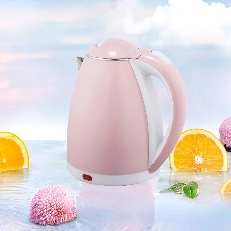 UK Plug Electric Kettle,Cordless Pot, Portable Electric Kettle,Double Layer Anti Scalding Hot Pot,Strong Fast Boiling Pot,Pink