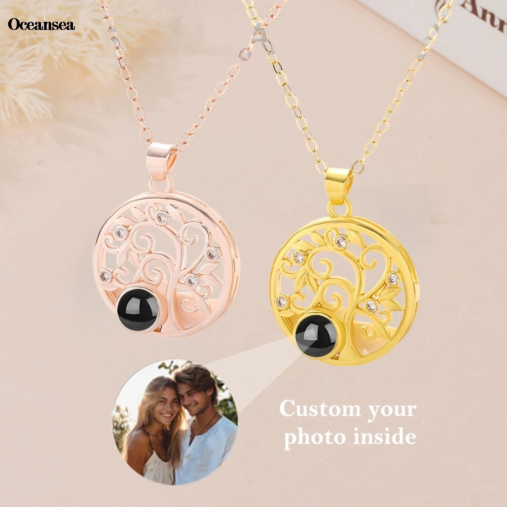 

Personalized Photo Projection Nekclace with Custom Photo Tree of life Projection Pendant Necklace Christmas Gift 2025