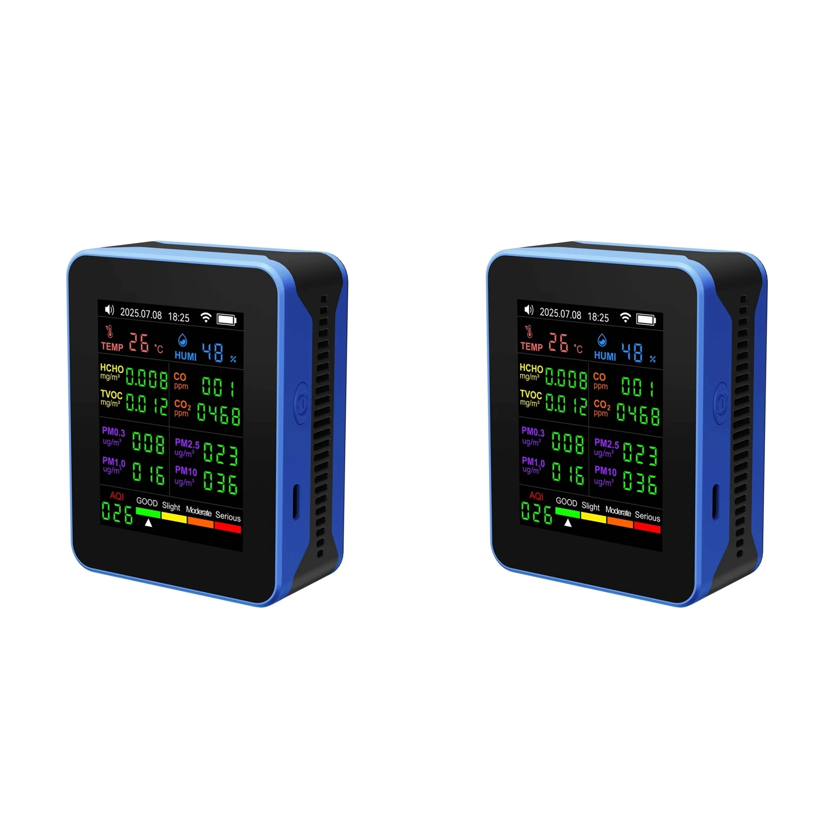 【RECOMENDAR】2X Tuya Wifi 16 In 1 Air Quality Monitor PM2.5 PM10 HCHO TVOC CO Carbon Dioxide Screen Display Air Detector A