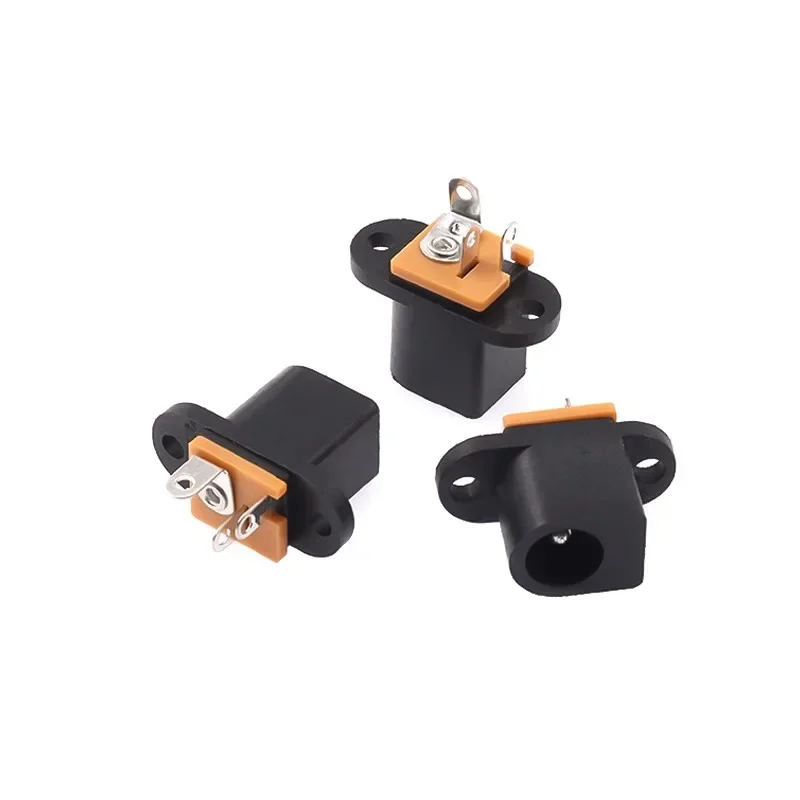 

10PCS DC017 DC-017 DC Female Power Socket 5.5mm*2.1mm With Ear Screw Hole 5.5*2.1MM DC Socket Adapter Connector Jack