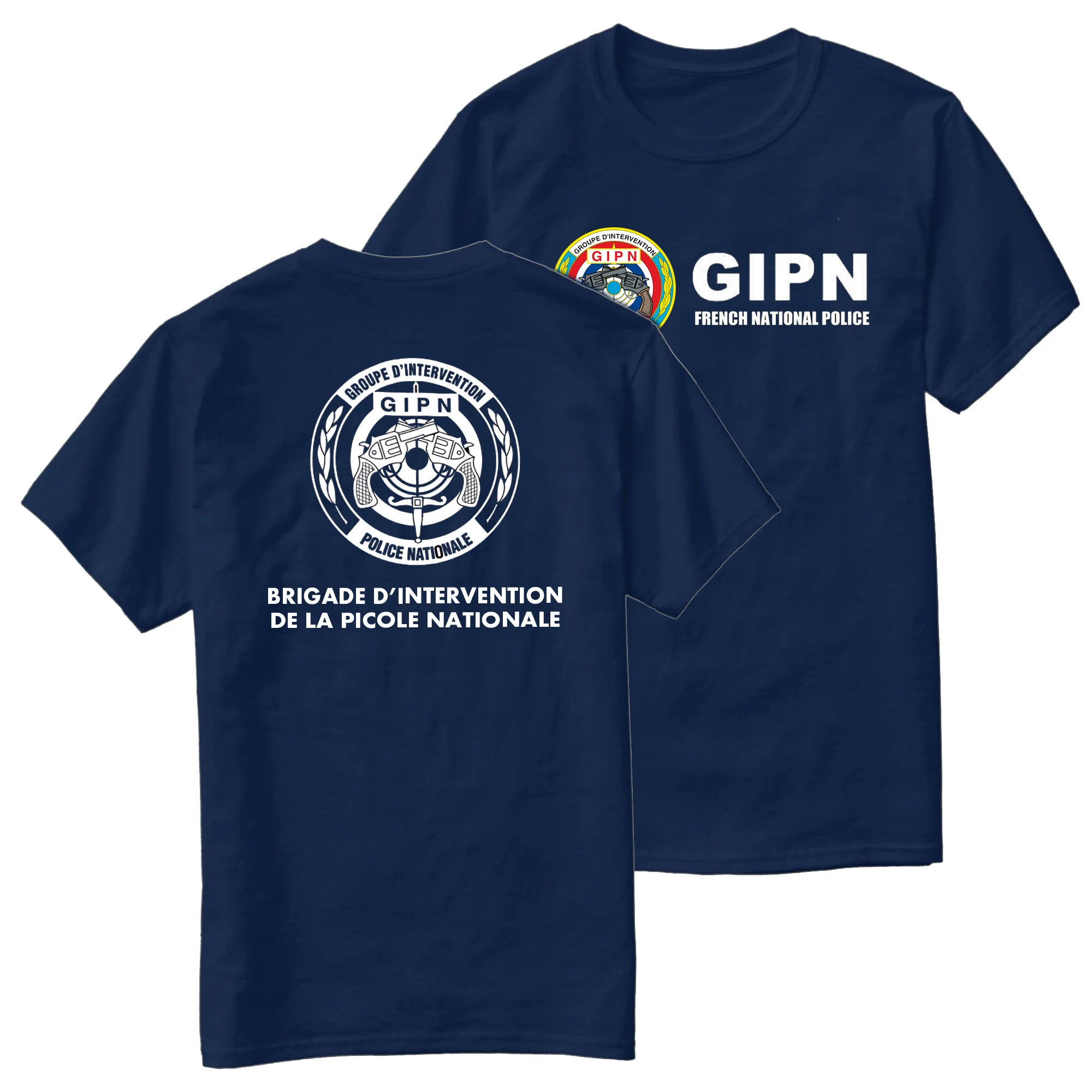 French Police Nationale Intervention Groups GIPN Military T-Shirt 100% Cotton O-Neck Short Sleeve Casual Mens T-shirt Size S-3XL