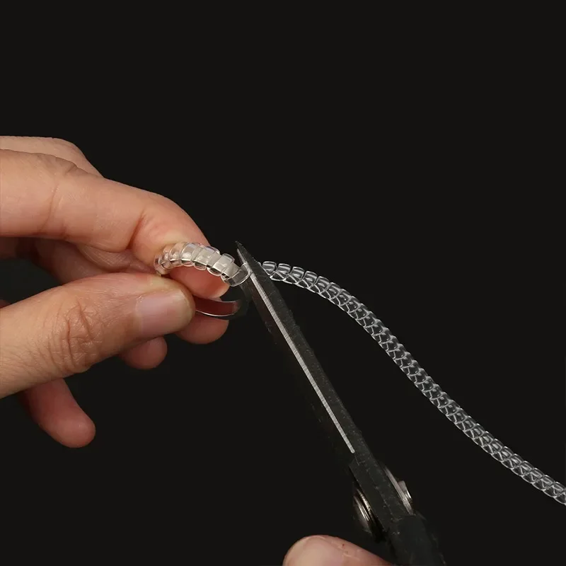 4Pcs/Set Ring Size Reducer Tools Women Men Transparent Spring Invisible Ring Adjuster Simple Smooth Fashion Jewelry Accessories