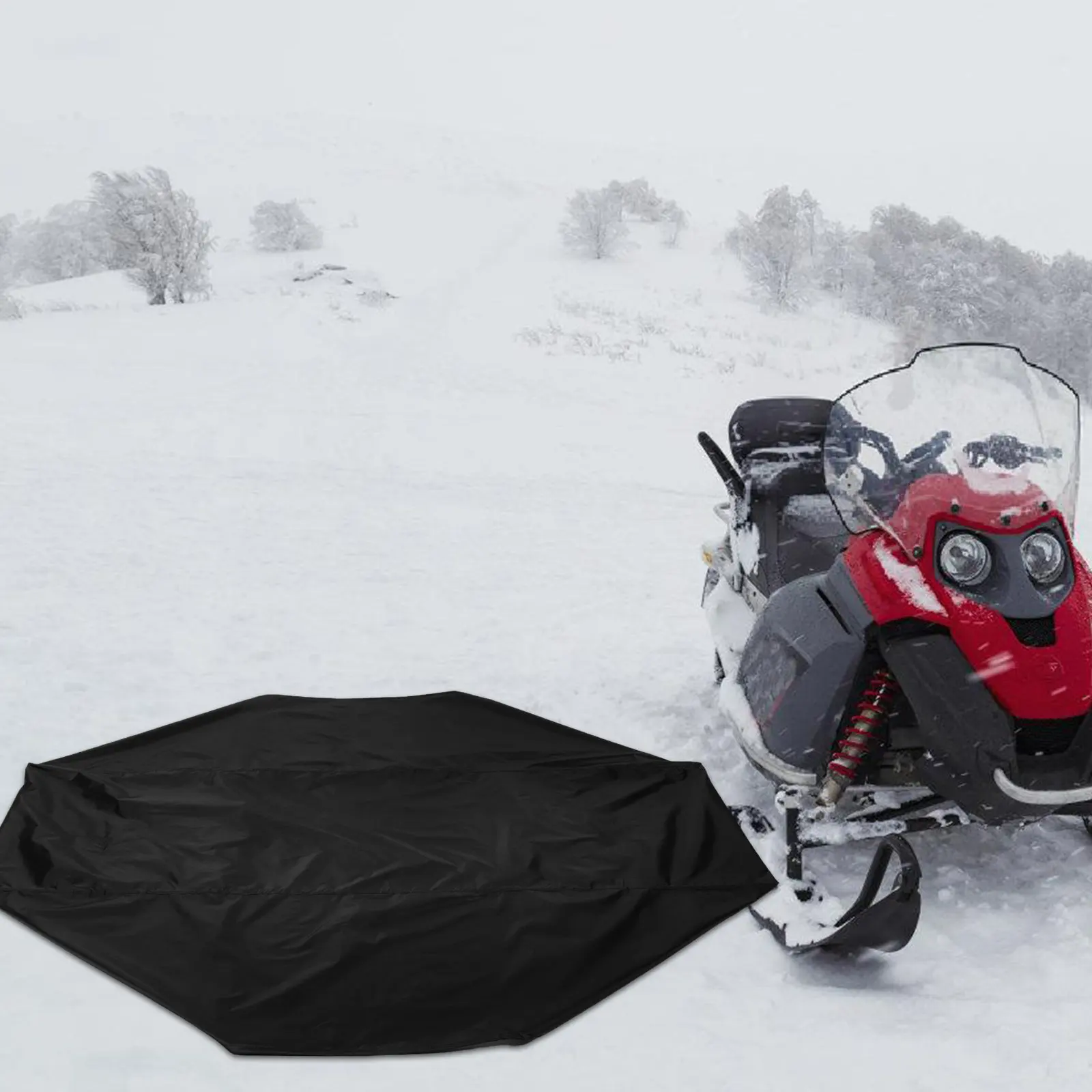 

Универсальный чехол для снегохода, сверхпрочный, водонепроницаемый, серебристый, для зимнего хранения, прицепов, вентиляционных отверстий, снаряжения для зимней рыбалки