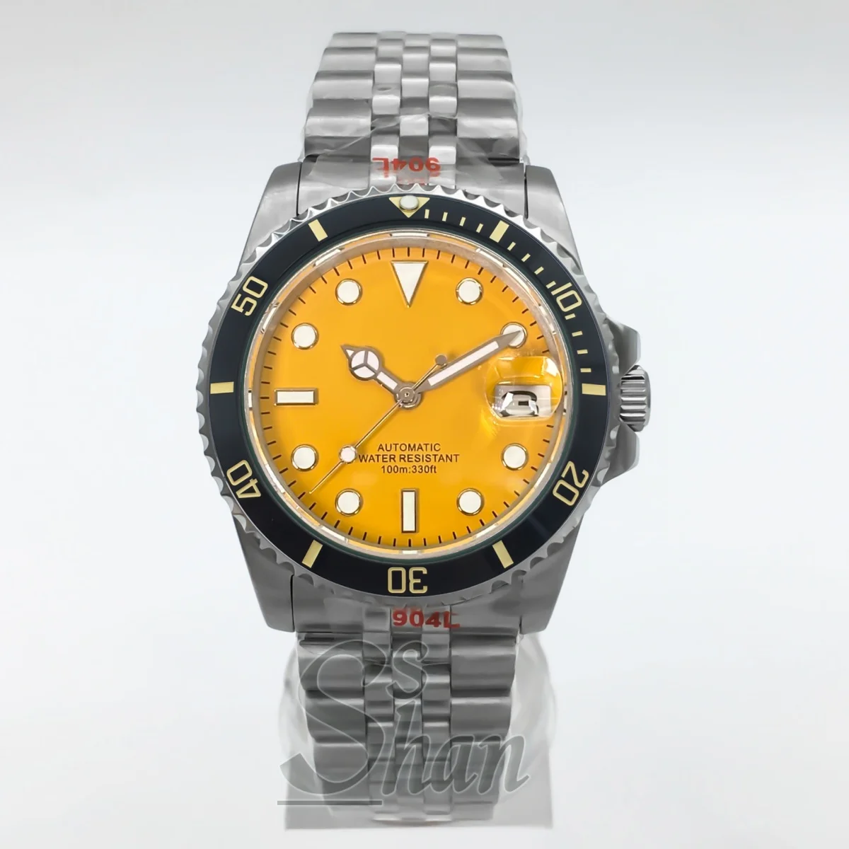 Reloj de buceo automático para hombre NH35 PT5000, 36mm, 38mm, fecha, cristal de zafiro, bisel de cerámica, resistente al agua, reloj de pulsera mecánico de 10ATM