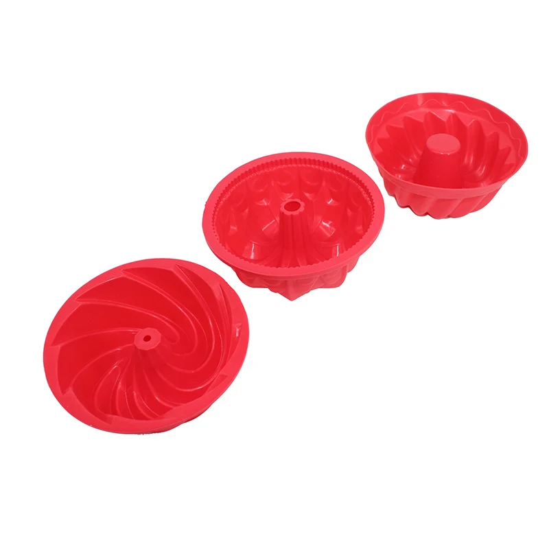 Xugar 3D Small Spiral Shape Silicone Cake Pan Bread Bakeware Mold Baking Tools Cyclone Shape Cake Mould DIY Baking Tool