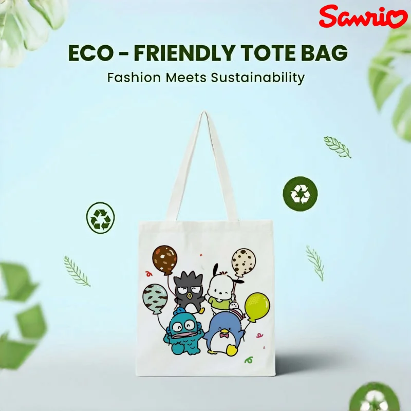 

1pc Kawaii Sanrio Squad Tote Bag, Cute Casual Shoulder Bag for Girls, Large Capacity