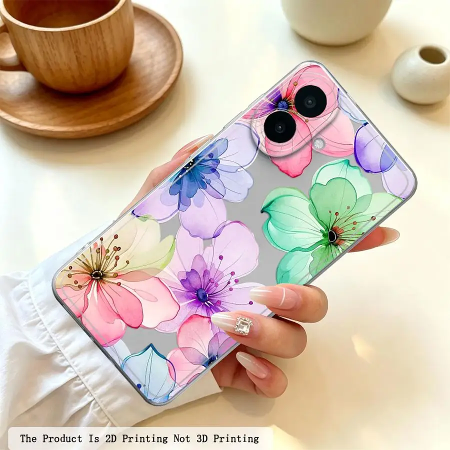 Pastel Multicolor Floral Case for Samsung Galaxy A36 A13 A55 A23 A57 A26 A24 A52 A37 A14 A16 A33 A52 A25 A51 A56 A27 A34 A35 A54